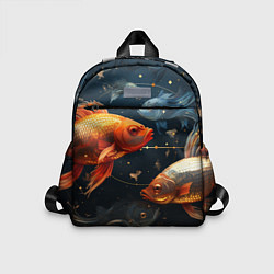 Детский рюкзак Рыбки на темном фоне