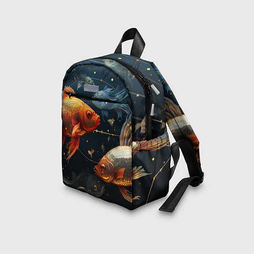 Детский рюкзак Рыбки на темном фоне / 3D-принт – фото 3
