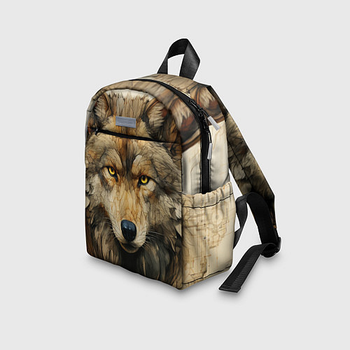 Детский рюкзак Волк в стиле диаграмм Давинчи / 3D-принт – фото 3