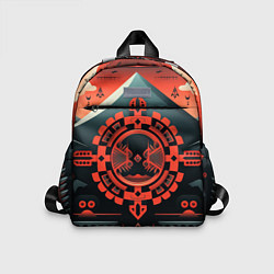 Детский рюкзак Рисунок в стиле американских индейцев, цвет: 3D-принт