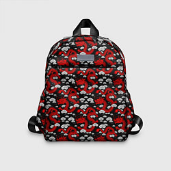 Детский рюкзак Красный дракон на черном фоне, цвет: 3D-принт