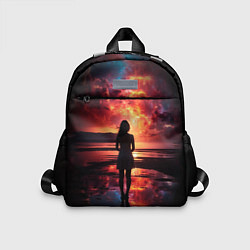Детский рюкзак Девушка на закате - космос, цвет: 3D-принт