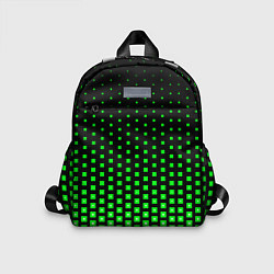 Детский рюкзак Зелёные квадраты, цвет: 3D-принт