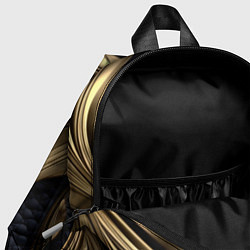 Детский рюкзак Золотые узоры в виде листьев, цвет: 3D-принт — фото 2
