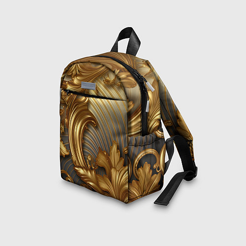 Детский рюкзак Золотая текстура и абстракции / 3D-принт – фото 3
