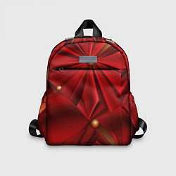 Детский рюкзак Красный материал со складками, цвет: 3D-принт