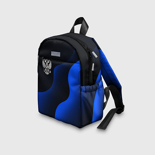 Детский рюкзак Герб РФ - глубокий синий / 3D-принт – фото 3