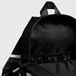 Детский рюкзак Герб РФ - white and black geometry, цвет: 3D-принт — фото 2