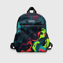 Детский рюкзак Яркий кислотный абстрактный камуфляж