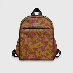 Детский рюкзак Бордово-горчичные пятна, цвет: 3D-принт