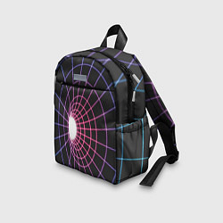 Детский рюкзак Искаженный неоновый каркас, цвет: 3D-принт — фото 2