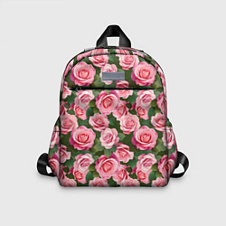 Детский рюкзак Розовые розы паттерн, цвет: 3D-принт