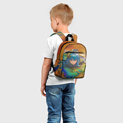 Детский рюкзак Аниме девушка с желтыми глазами, цвет: 3D-принт — фото 2