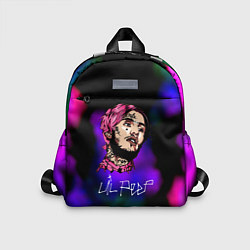 Детский рюкзак Lil peep рэп неоновый градиент, цвет: 3D-принт
