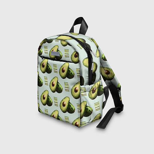 Детский рюкзак Авокадо и полосы / 3D-принт – фото 3