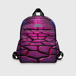 Детский рюкзак Фиолетовая абстрактная плитка, цвет: 3D-принт
