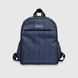 Детский рюкзак Серо-синий геометричные линии, цвет: 3D-принт