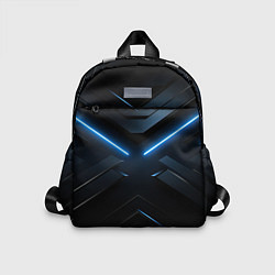 Детский рюкзак Синяя неоновая полоса на черном фоне