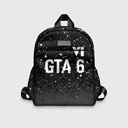 Детский рюкзак GTA 6 glitch на темном фоне посередине, цвет: 3D-принт