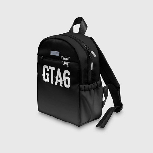 Детский рюкзак GTA6 glitch на темном фоне посередине / 3D-принт – фото 3