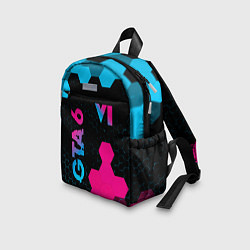 Детский рюкзак GTA 6 - neon gradient вертикально, цвет: 3D-принт — фото 2