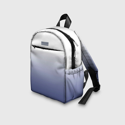Детский рюкзак Туманный градиент бело-синий / 3D-принт – фото 3