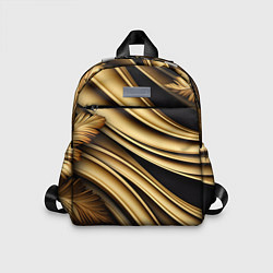 Детский рюкзак Золотая объемная абстракция, цвет: 3D-принт