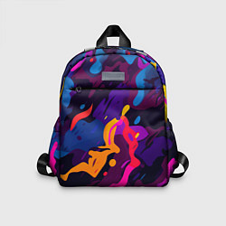 Детский рюкзак Камуфляж из разноцветных красок, цвет: 3D-принт