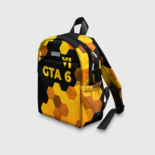 Детский рюкзак GTA 6 - gold gradient посередине / 3D-принт – фото 3