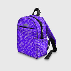 Детский рюкзак Паттерн маленькие сердечки фиолетовый, цвет: 3D-принт — фото 2