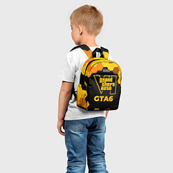 Детский рюкзак GTA6 - gold gradient, цвет: 3D-принт — фото 2