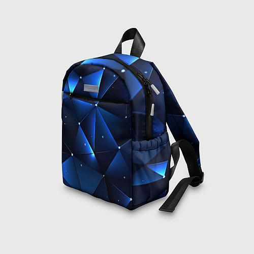 Детский рюкзак Синяя геометрическая абстракция / 3D-принт – фото 3