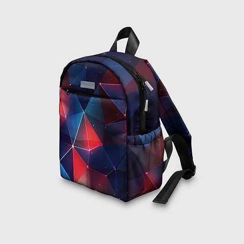 Детский рюкзак Синяя геометрическая абстракция / 3D-принт – фото 3