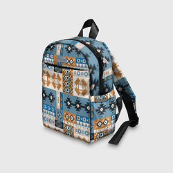 Детский рюкзак Этнический мозаичный геометрический паттерн, цвет: 3D-принт — фото 2