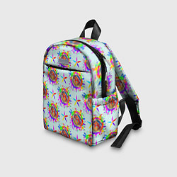 Детский рюкзак Биткойн и цветок, цвет: 3D-принт — фото 2