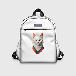 Детский рюкзак Белый кот от ai, цвет: 3D-принт