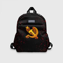 Детский рюкзак Серп и молот СССР краски, цвет: 3D-принт