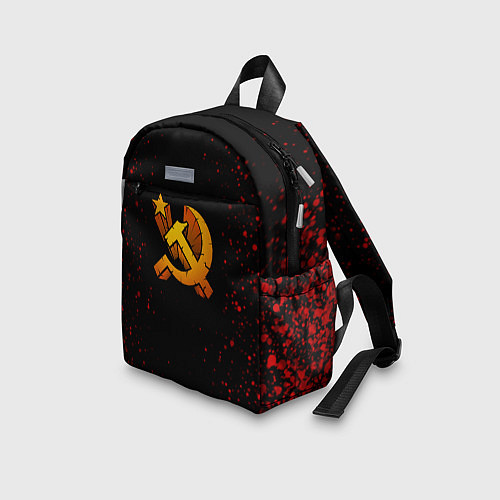 Детский рюкзак Серп и молот СССР краски / 3D-принт – фото 3