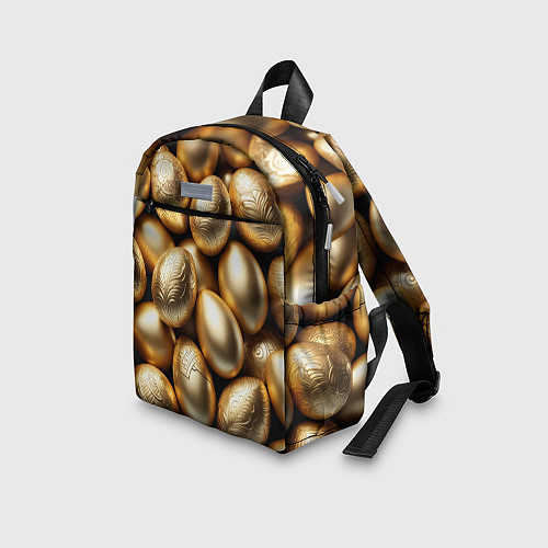 Детский рюкзак Золотые Пасхальные яйца / 3D-принт – фото 3
