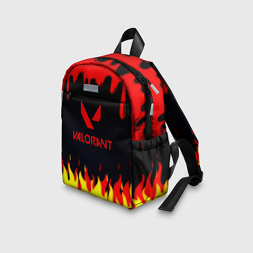 Детский рюкзак Valorant flame texture games / 3D-принт – фото 3