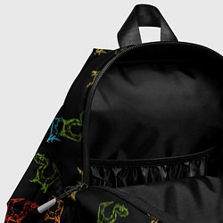 Детский рюкзак Паттерн драконы на черном, цвет: 3D-принт — фото 2