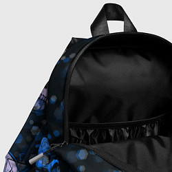 Детский рюкзак Синие черепа на чёрном фоне, цвет: 3D-принт — фото 2