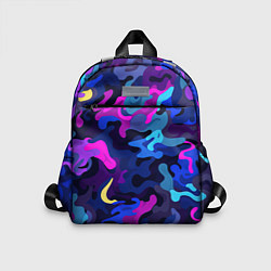 Детский рюкзак Яркие разноцветные пятна в виде камуфляжа, цвет: 3D-принт