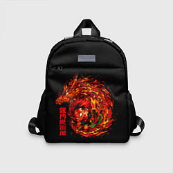 Детский рюкзак Танджиро в огне, цвет: 3D-принт