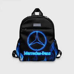 Детский рюкзак Mercedes-benz blue neon, цвет: 3D-принт