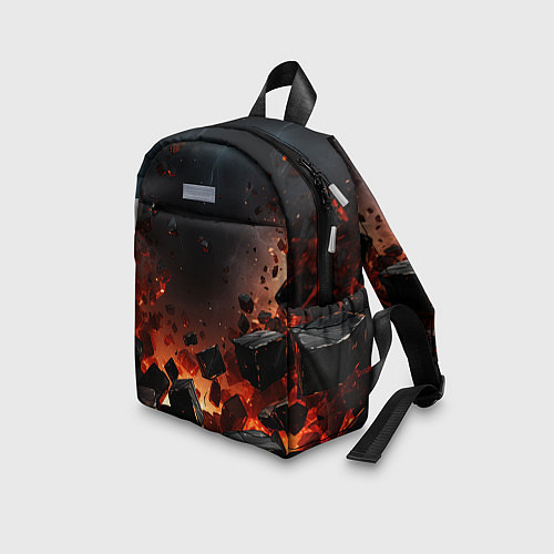 Детский рюкзак Взрыв плит и огонь / 3D-принт – фото 3