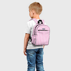Детский рюкзак Полосы из сердечек, цвет: 3D-принт — фото 2