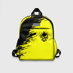 Детский рюкзак Cyberpunk 2077 краски на чёрном