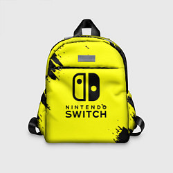 Детский рюкзак Nintendo switch краски на жёлтом, цвет: 3D-принт