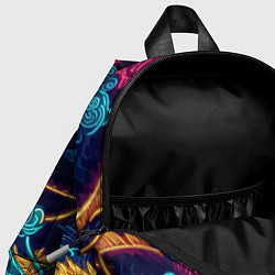 Детский рюкзак Два неоновых дракона - ирезуми, цвет: 3D-принт — фото 2